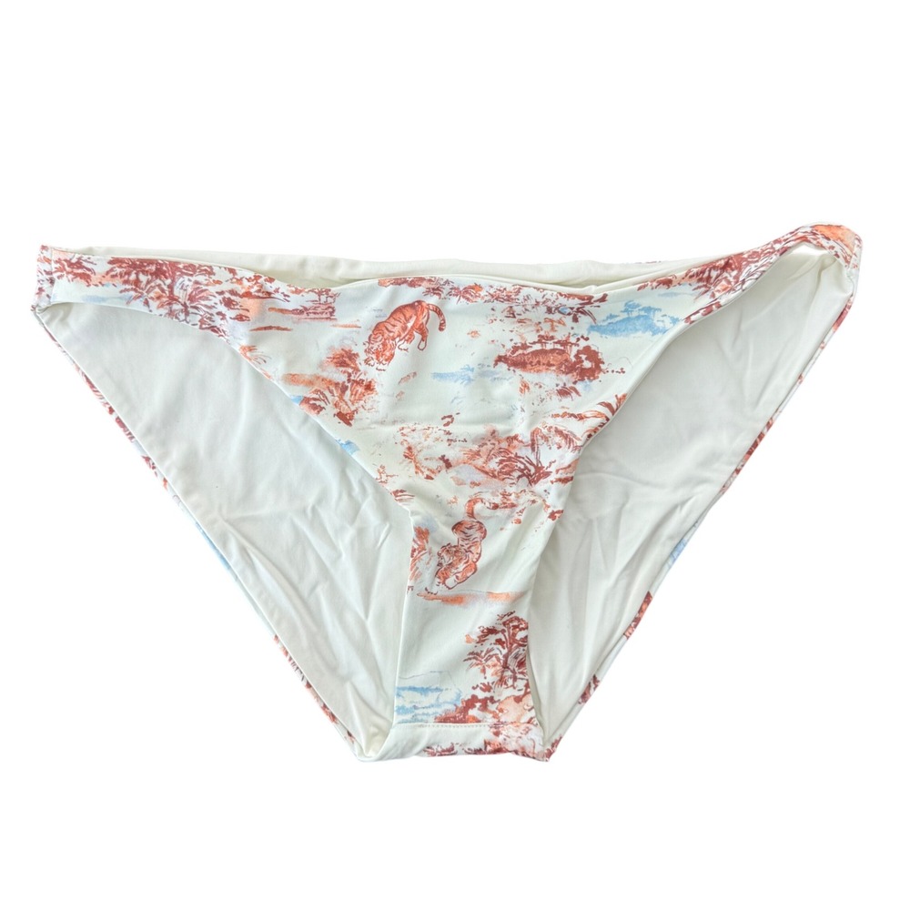 L*Space Camacho Full Bikini Bottoms Eco Tropical‎ Sands Toile Tiger XS LSCMF19P